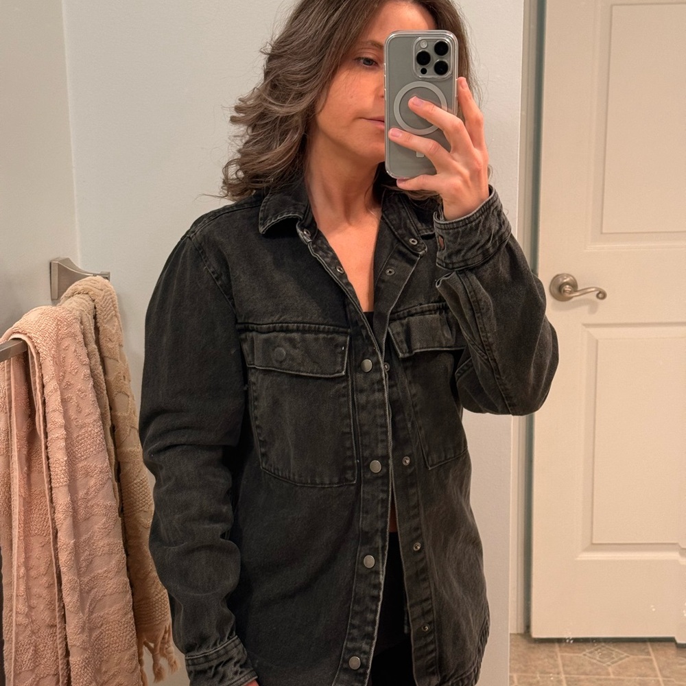 Black Jean Jacket for men